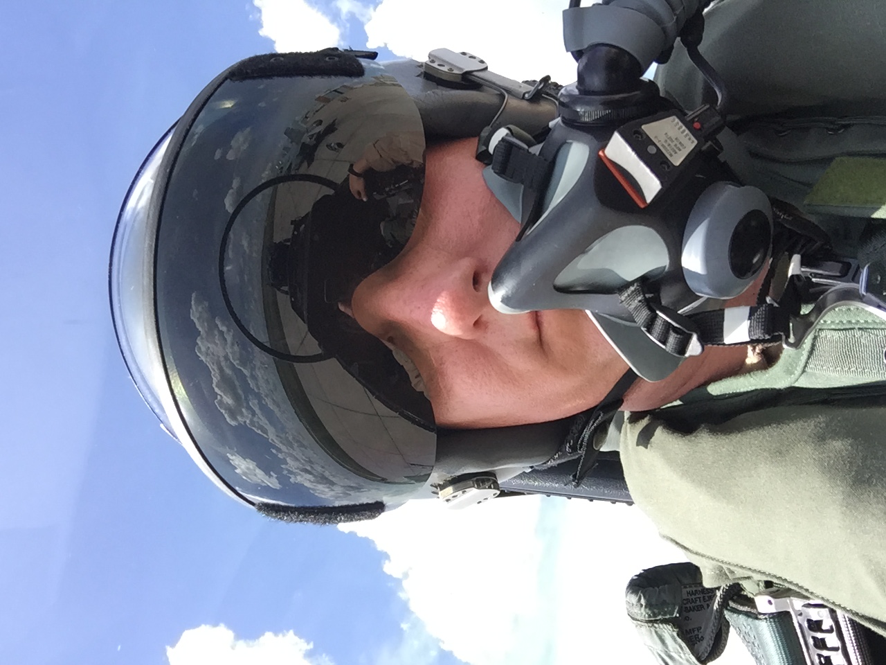 Matt Samson in F/A-18 flight gear, USMC