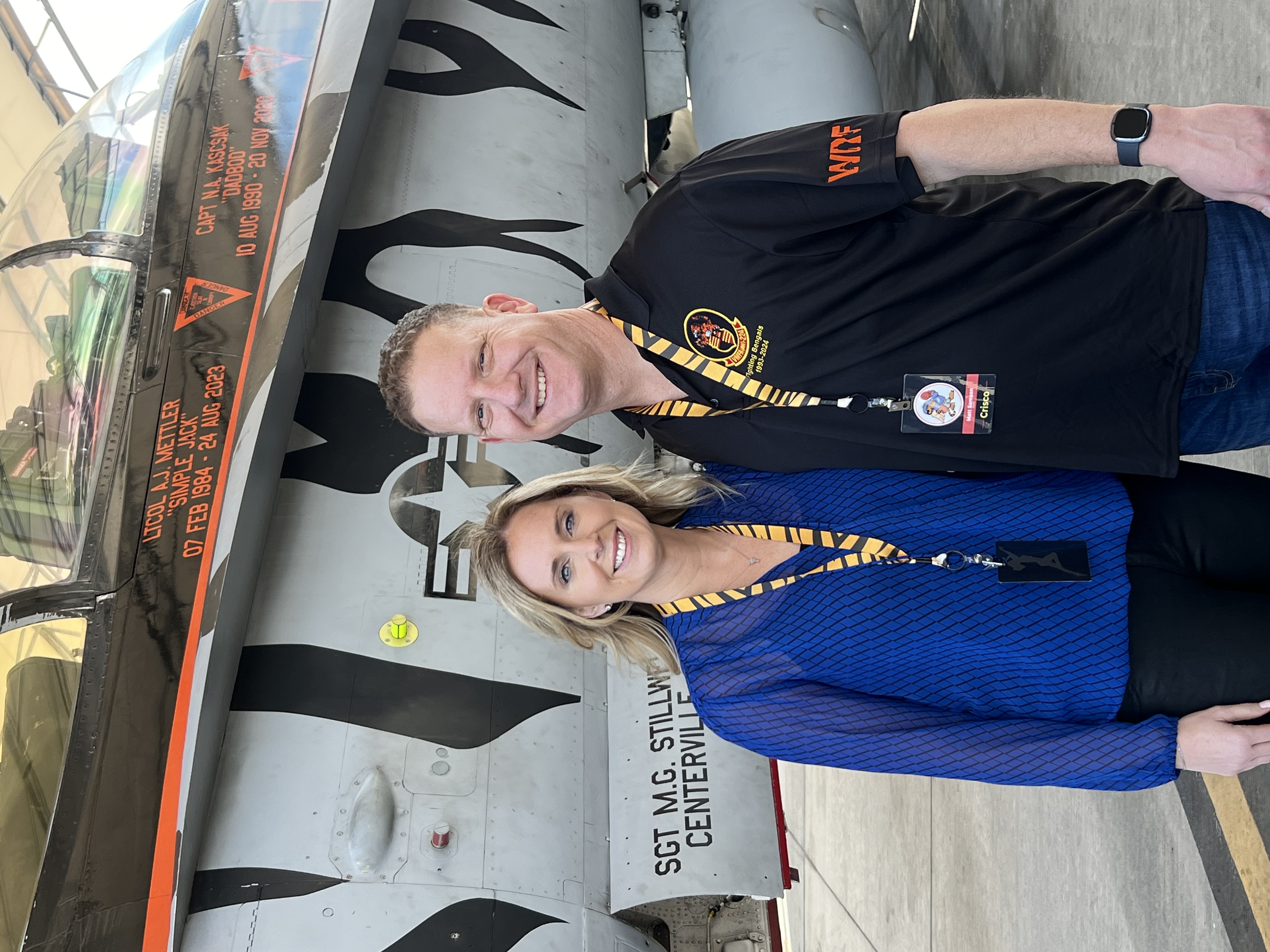 Matt Samson with Laura at squadron